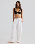 Pantalón de lino blanco