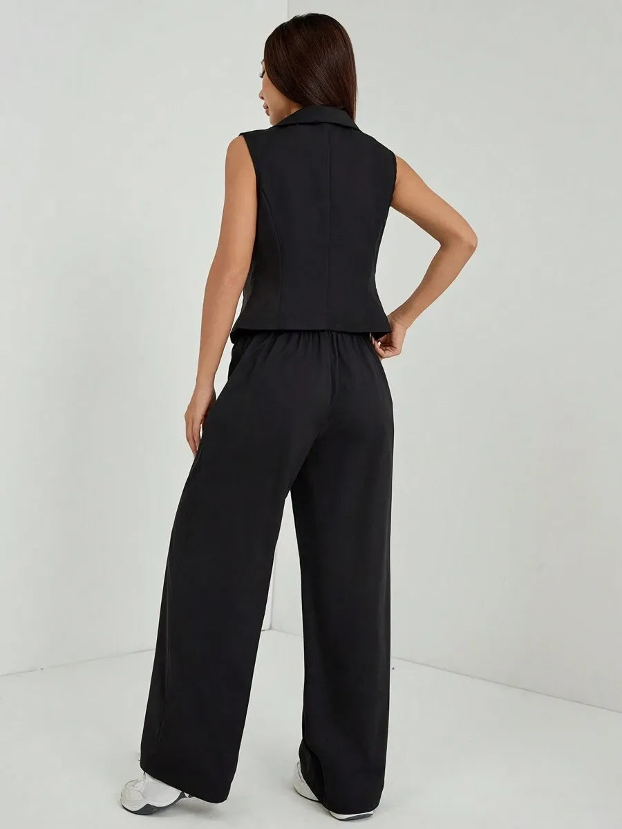 Conjunto Monaco Luxe – Chaleco & Palazzo Set