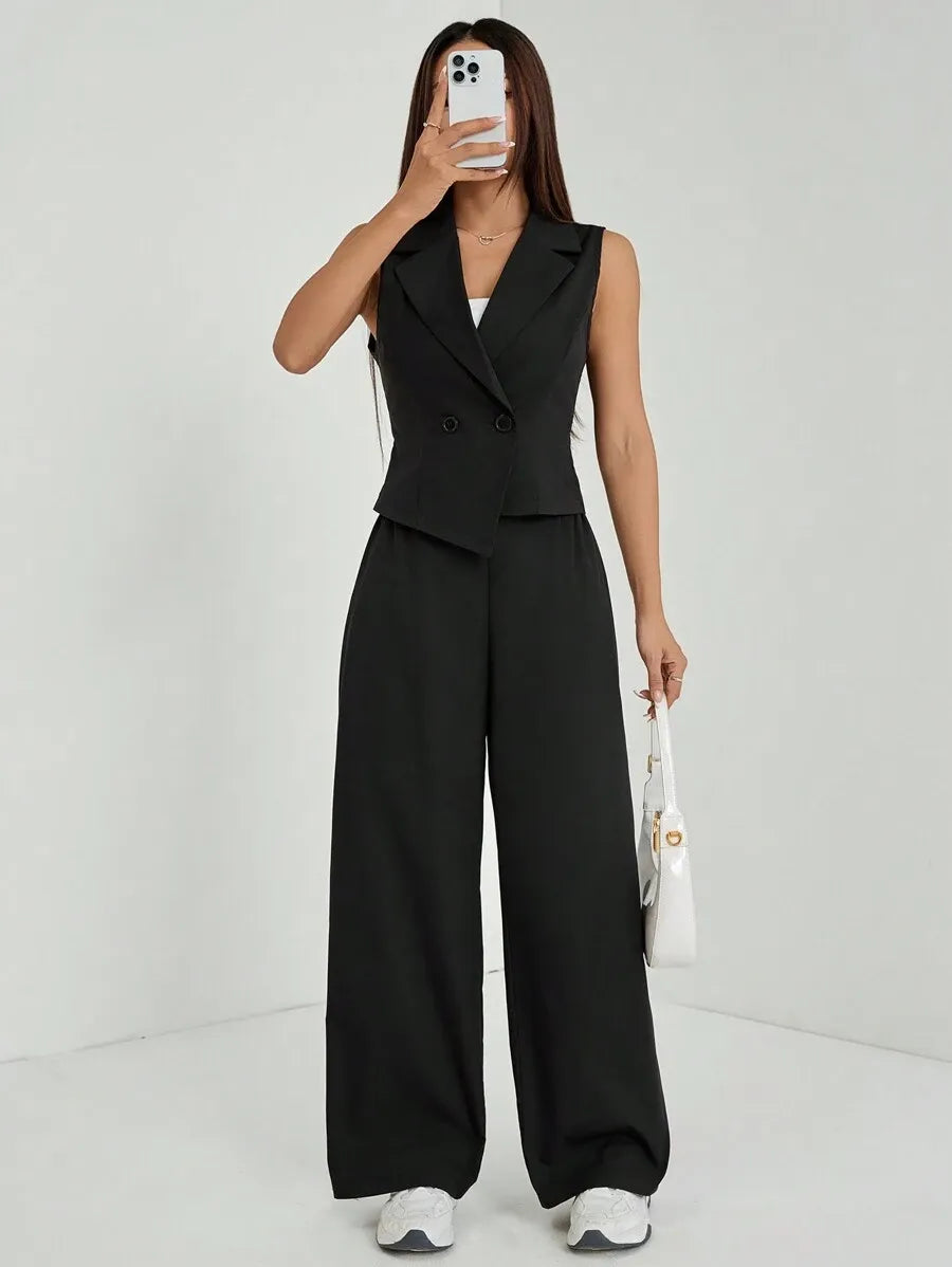Conjunto Monaco Luxe – Chaleco & Palazzo Set