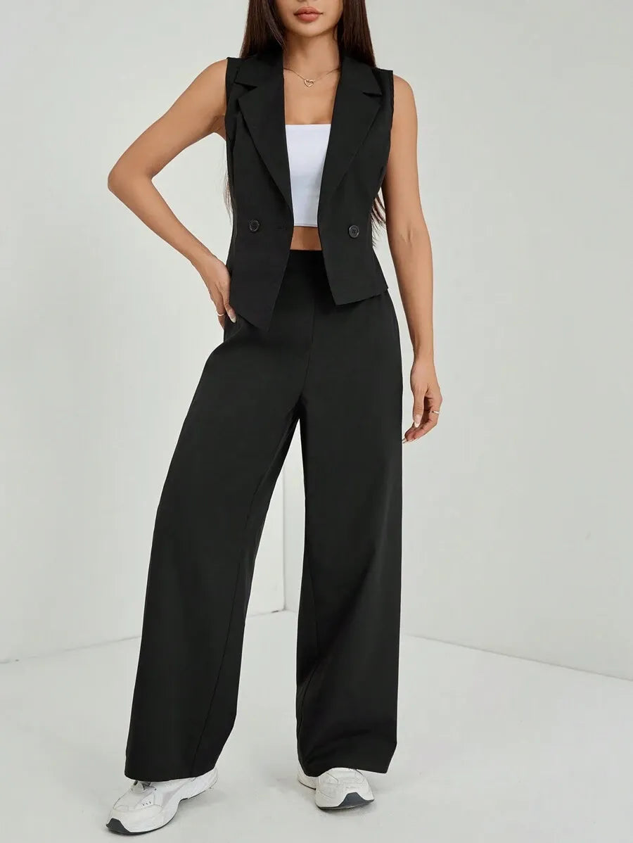 Conjunto Monaco Luxe – Chaleco & Palazzo Set